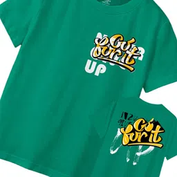 CODEZ Boys Pack Of 2 Round Neck Graphic Printed T-shirts image 5