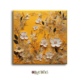 OLIVE TREE Orange & White Canvas Other Painting Wall Art image 5