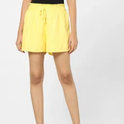 Vero Moda Yellow Regular Fit Shorts image 1
