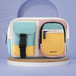Fastrack Yellow Color Block Small Belt Bag-picture-16