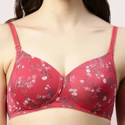 Enamor Red Non-Wired Padded T-Shirt Bra image 5