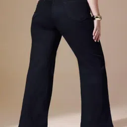 Miss Chase A+ Black Denim Solid High Rise Jeans image 2
