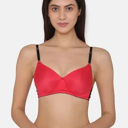 Clovia Red Padded T-Shirt Bra image 1