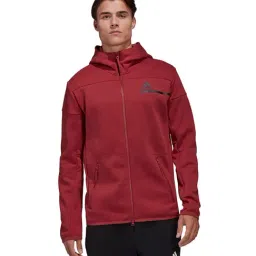 Adidas ZNE FZ Red Regular Fit Hooded Jacket-picture-10