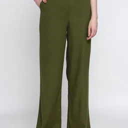 COVER STORY Women Wide Leg Mid-Rise Trousers-image-17