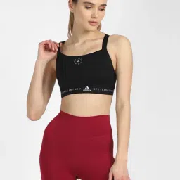 Adidas Black Non Wired Padded aSMC TPR Sports Bra-image-0