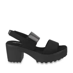 Metro Women's Jet Black Sling Back Sandals-picture-32