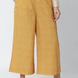 Van Heusen Yellow Printed Trousers-image-98