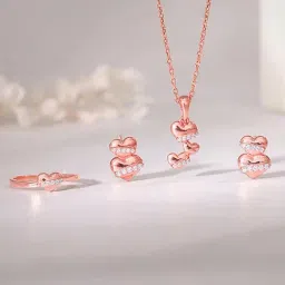 GIVA 925 Sterling Silver Rose Gold Set for Women-image-79