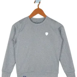 Monte Carlo Kids Grey Melange Textured Full Sleeves Sweatshirt-picture-30