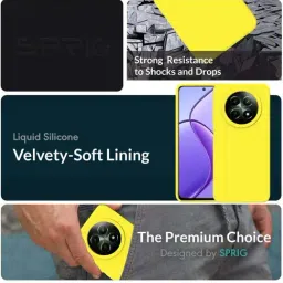 Sprig Back Cover for Realme Narzo N65 5G (Yellow) image 3