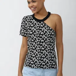 Forever 21 White & Black Printed Top-picture-24