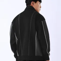 The Souled Store Black Solid Relaxed Fit Jacket image 2