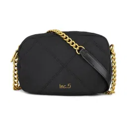 Inc.5 Black Textured Medium Cross Body Bag image 2