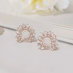 Zavya 92.5 Sterling Silver Radiant Cubic Zirconia Stud Earrings for Women-picture-47
