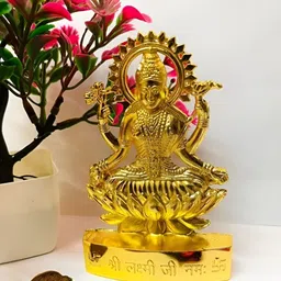 DARIDRA BHANJAN Gold-Toned Religious Idol Showpiece image 5