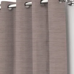 HOMEBREW FURNISHINGS Brown 2 Pieces Black Out Door Curtains image 2