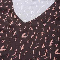 The Roadster Lifestyle Co Coffee Brown & Pink Sustainable Recycled Polyester Flutter Sleeves Top image 2