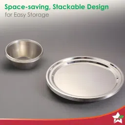 Wonderchef Silver Venice Stainless Steel Dinner Set Of 16Pcs image 3