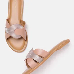 Allen Solly Women Open Toe Flats With Shimmer Detail-picture-33