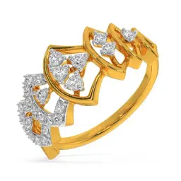 Kisna Diamond & Gold Jewellery Madilyn 18k (750) Diamond & Gold Ring For Women-image-86