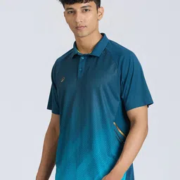Decathlon Men Quick Dry Advanced Short Sleeve Cricket Polo CP 900 Adult Turq T Shirt image 1