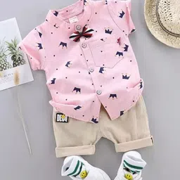 WINSWORLD ENTERPRISE Boys Printed Short Sleeves Shirt With Shorts-picture-29