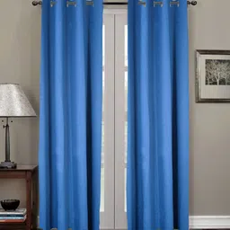 Myntra Elegant Homes Blue 2 Pieces Printed Blackout Long Door Curtain-picture-25