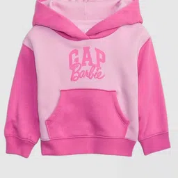 GAP Girls Colourblocked Relaxed-Fit Hooded Sweatshirt image 1