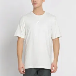 Adidas White Cotton Regular Fit Sports T-Shirt-image-78