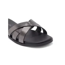 Forever Glam by Pantaloons Women's Gun Metal Slides image 4