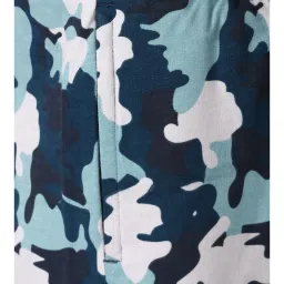 Peter England Blue Cotton Regular Fit Camouflage Shorts image 5