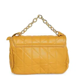 Marina Galanti Yellow Quilted Medium Satchel Handbag image 3