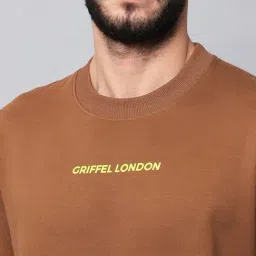 GRIFFEL Brown Round Neck Sweatshirt image 4