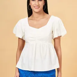Honey by Pantaloons White Cotton Top-picture-11