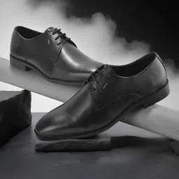 Woodland Men's Black Derby Shoes-image-90