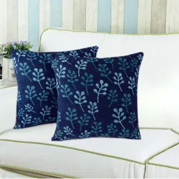 Saral Home Navy Chenille Cushion Covers - Set of 2 image 1