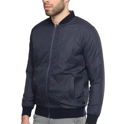 Duke Navy & Grey Reversible Bomber Jacket image 3
