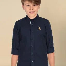 Allen Solly Kids Black Slim Fit Shirt-image-12