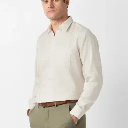 Van Heusen Beige Cotton Regular Fit Shirt image 3