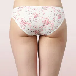 Enamor White Printed Hipster Panty image 2