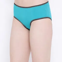 Clovia Turquoise Cotton Hipster Panty image 3