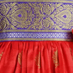 Wish Karo Kids Red Self Frock image 3