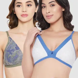 Clovia Multicolor Printed Non Padded Bra (Pack of 2) image 1