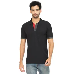 Kalt Black Regular Fit Polo T-Shirt-picture-26