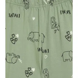 Elle Kids Olive Printed Leggings image 3