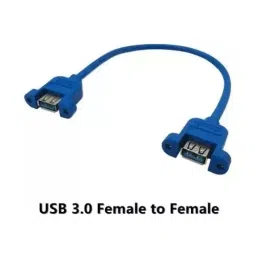 Mak World USB 3.0 Extension Cable Cord 30 cm Screw Mount Type Blue image 2