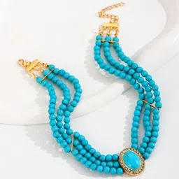 MEENAZ Gold-Plated Layered Necklace image 3