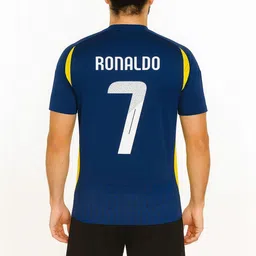 dostitch Men Cristiano Ronaldo Printed V-Neck Dri-FIT T-shirt image 3