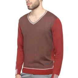 Duke Brown & Red Regular Fit Sweatshirt image 3